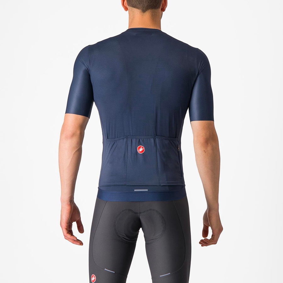 Castelli ESPRESSO Trikot Herren Blau Silber | 65130-SQTK