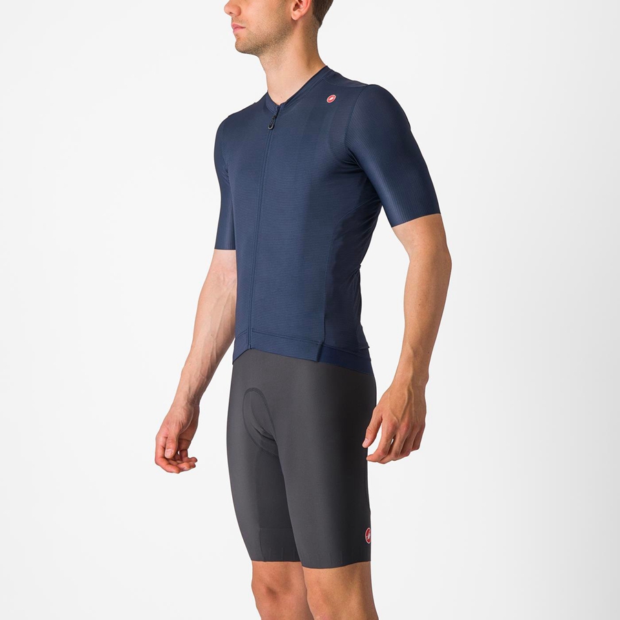 Castelli ESPRESSO Trikot Herren Blau Silber | 65130-SQTK