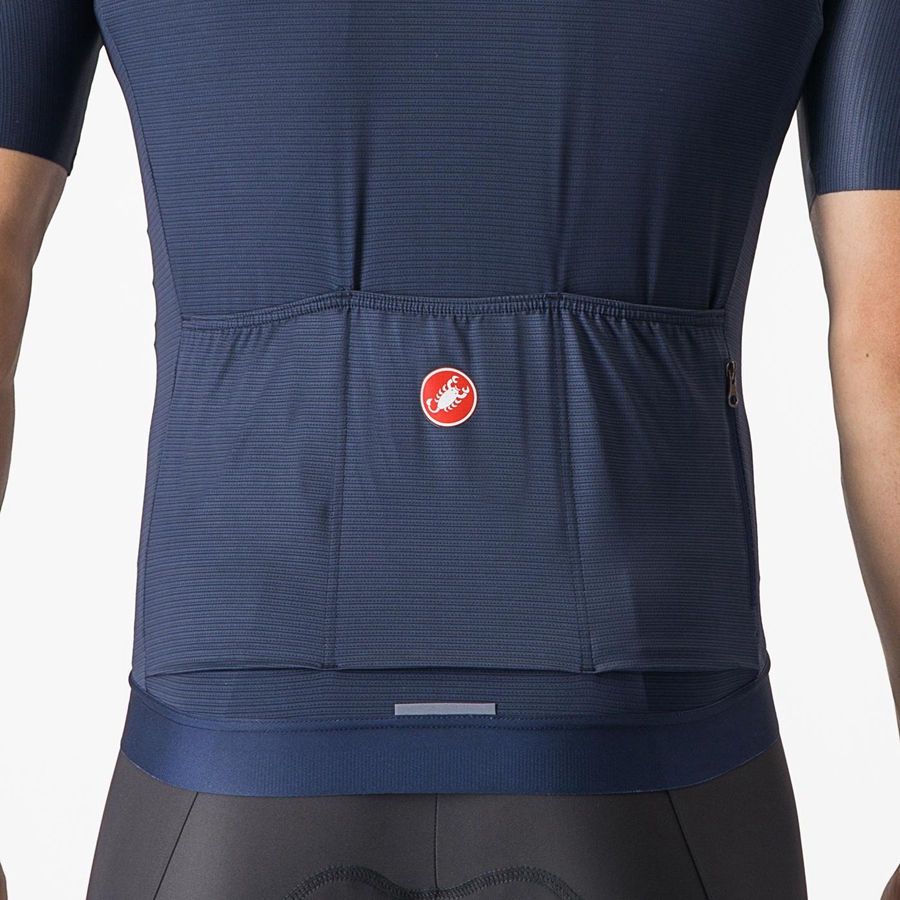 Castelli ESPRESSO Trikot Herren Blau Silber | 65130-SQTK