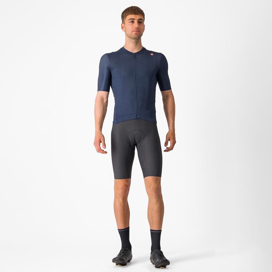 Castelli ESPRESSO Trikot Herren Blau Silber | 65130-SQTK