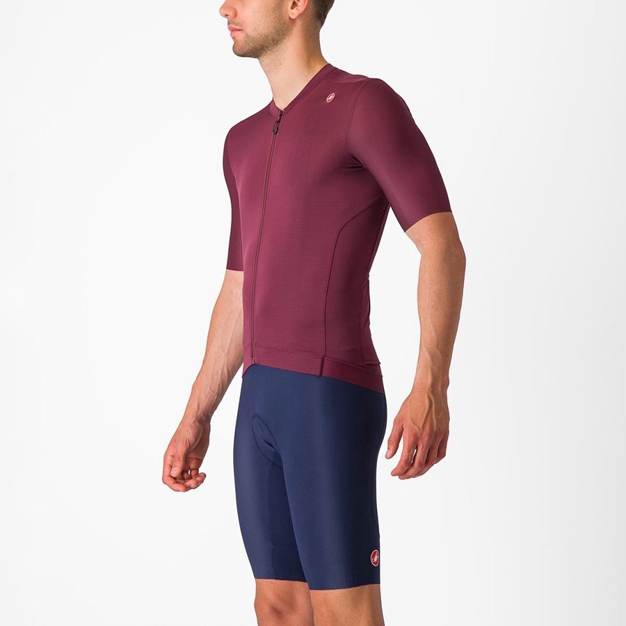 Castelli ESPRESSO Trikot Herren Tiefesbordeaux Silber | 78960-XSOJ