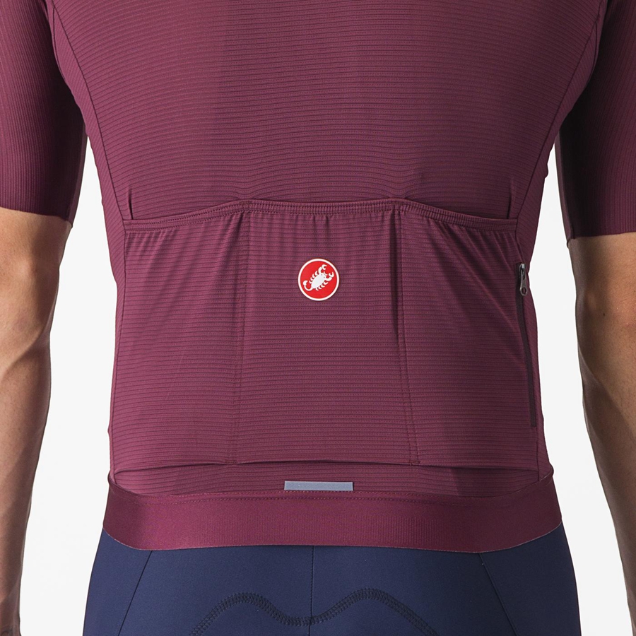 Castelli ESPRESSO Trikot Herren Tiefesbordeaux Silber | 78960-XSOJ