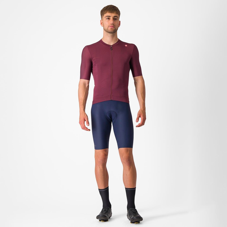 Castelli ESPRESSO Trikot Herren Tiefesbordeaux Silber | 78960-XSOJ