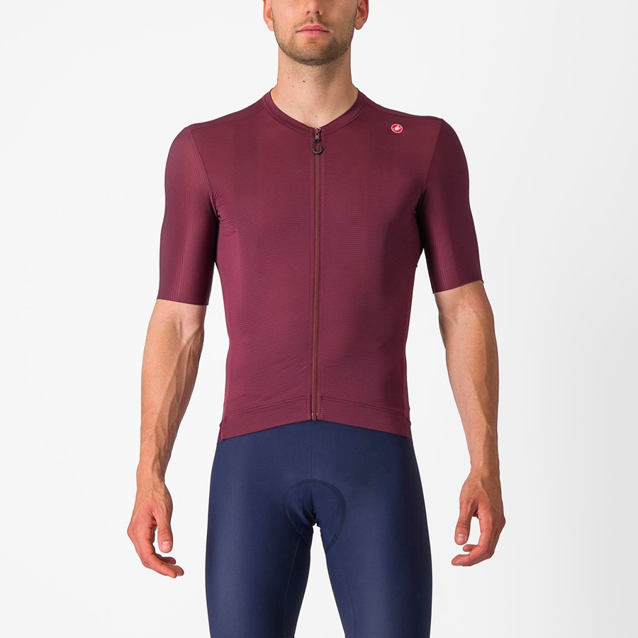 Castelli ESPRESSO Trikot Herren Tiefesbordeaux Silber | 78960-XSOJ