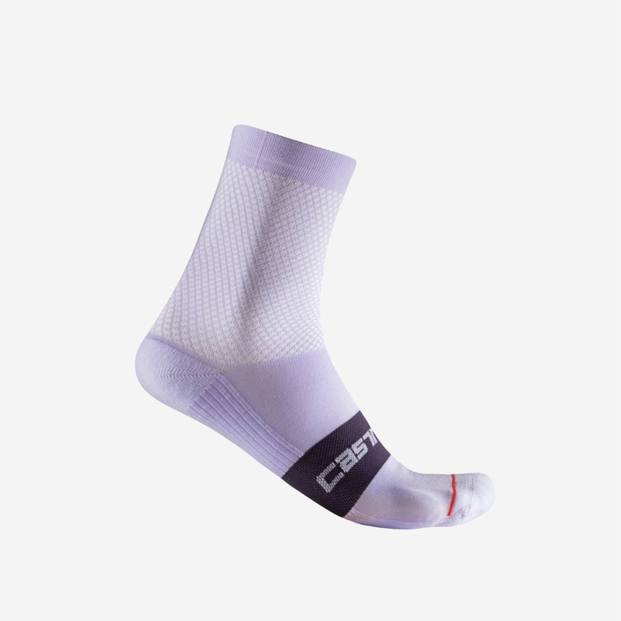 Castelli ESPRESSO W 12 Socken Damen Lila | 28597-OMPK