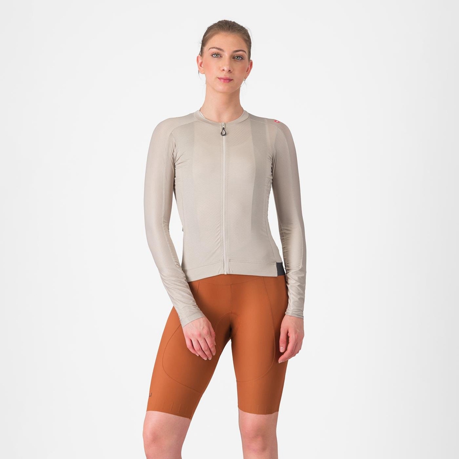 Castelli ESPRESSO W DT Shorts Mit Latz Damen Beige | 90256-OUGE