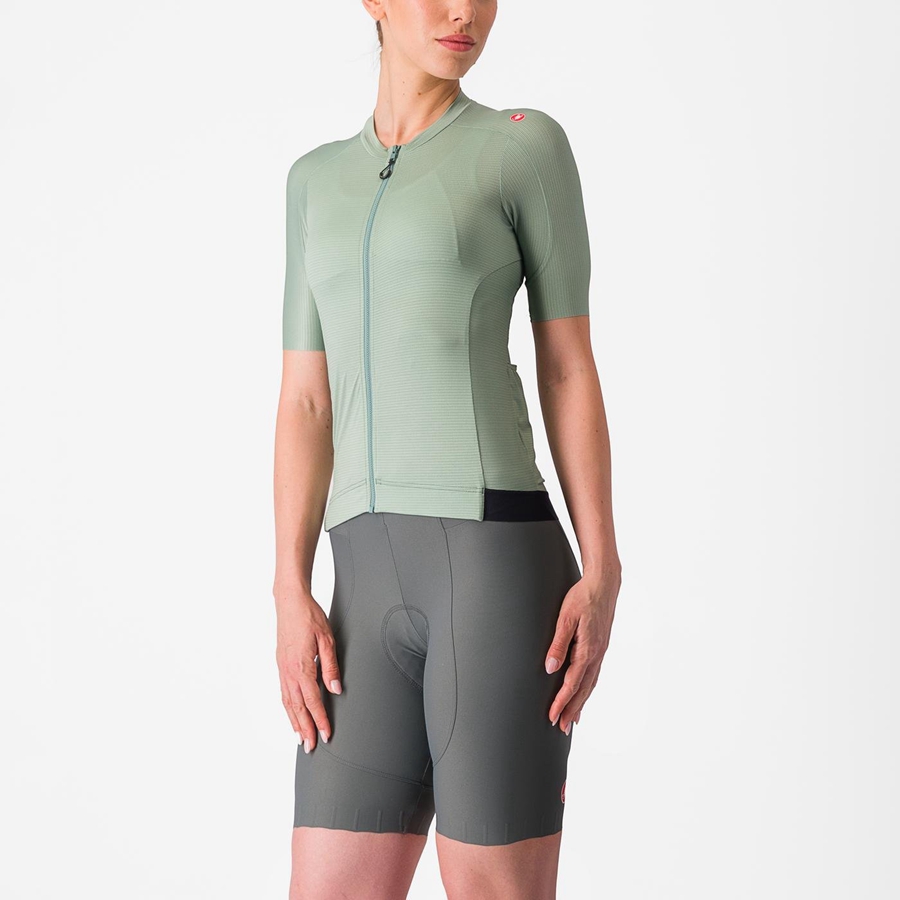 Castelli ESPRESSO W Trikot Damen Grün Tiefesgrün | 50172-OMXY