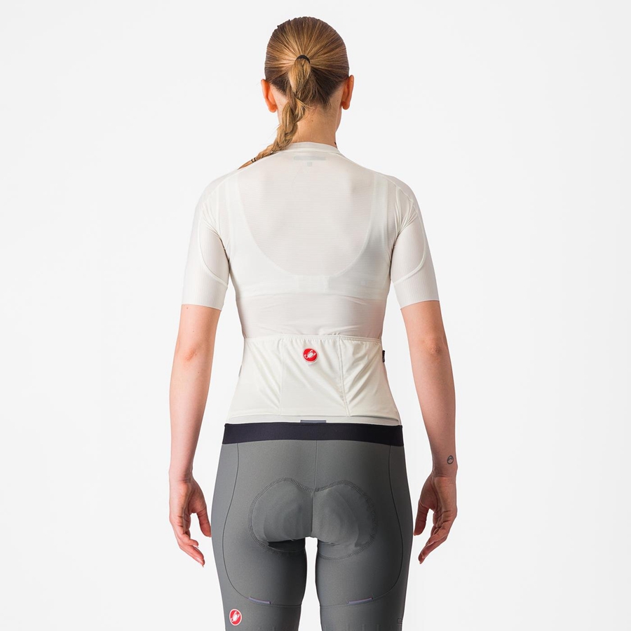 Castelli ESPRESSO W Trikot Damen Weiß Dunkelgrau | 90631-MAER