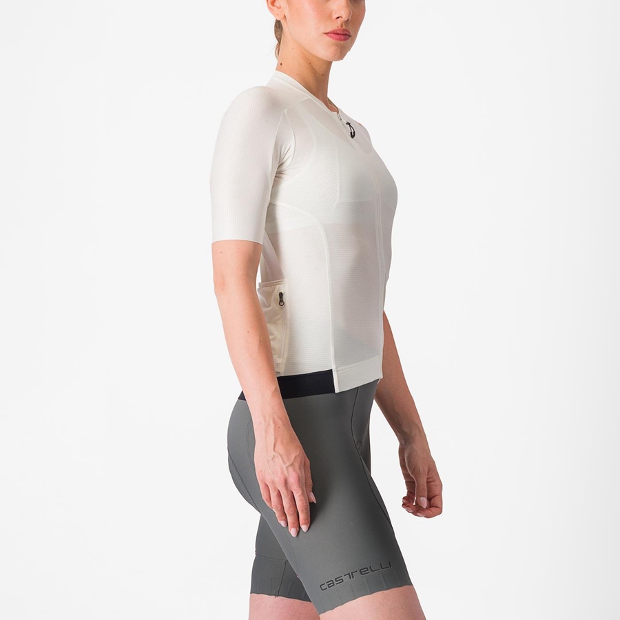 Castelli ESPRESSO W Trikot Damen Weiß Dunkelgrau | 90631-MAER