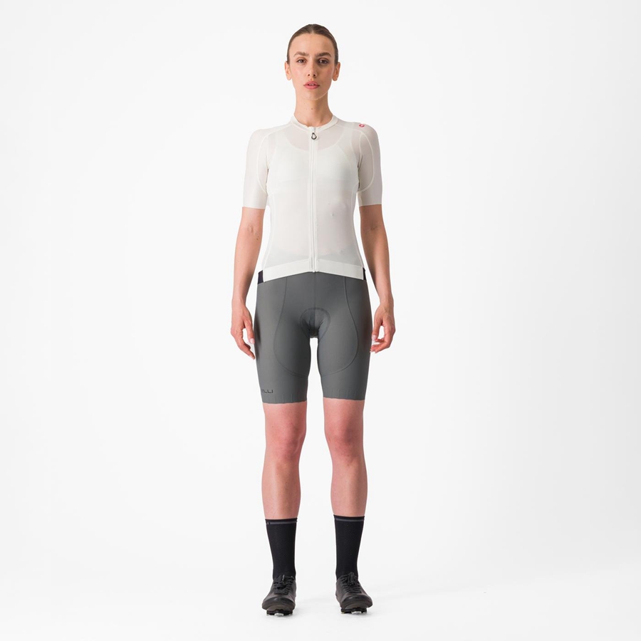 Castelli ESPRESSO W Trikot Damen Weiß Dunkelgrau | 90631-MAER