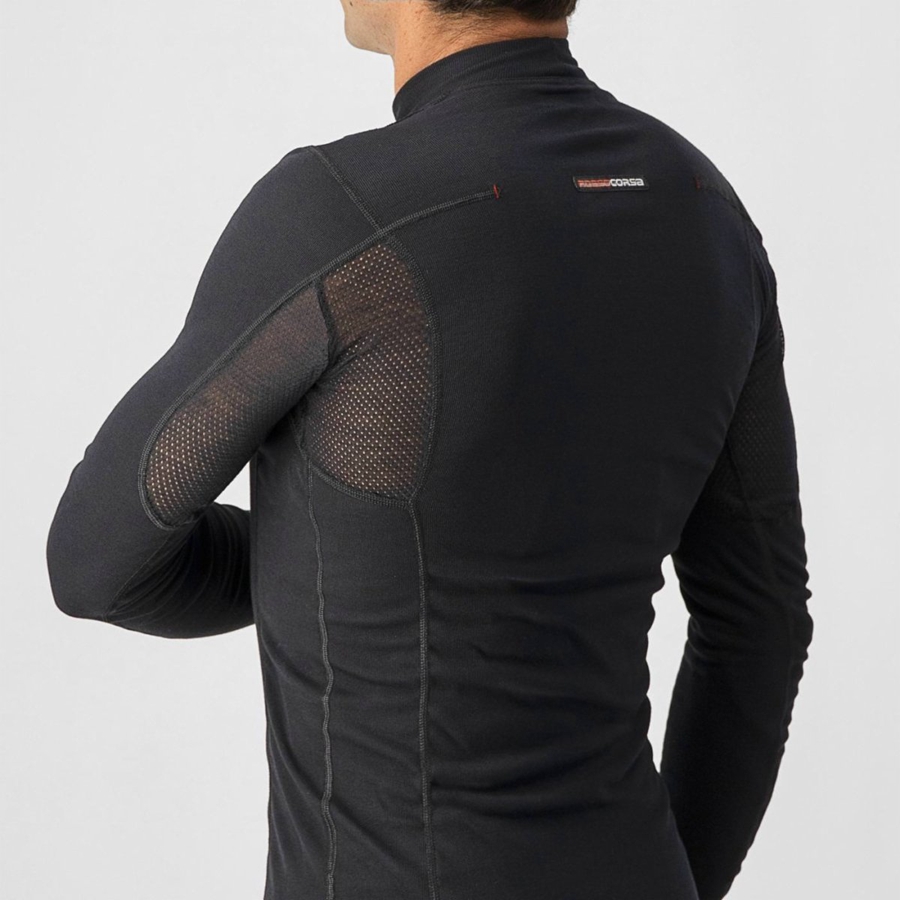 Castelli FLANDERS WARM LONG SLEEVE Grundschicht Herren Schwarz | 72308-PXMZ