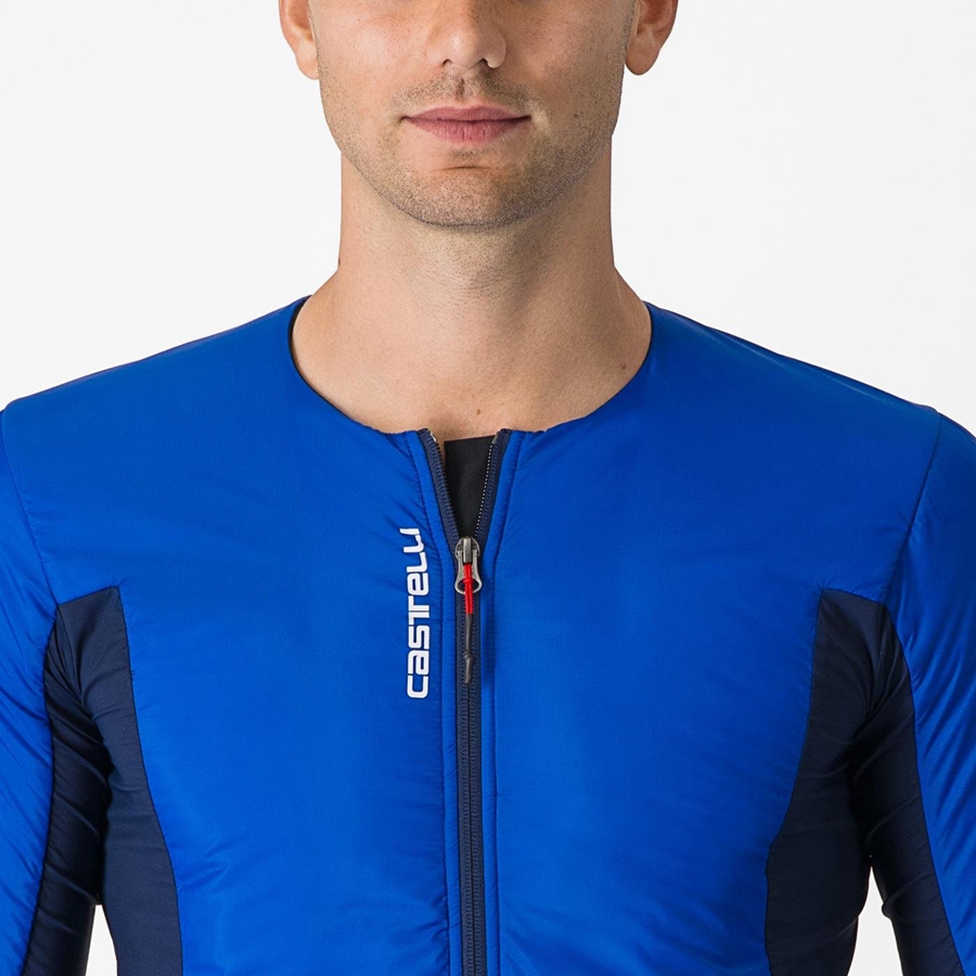 Castelli FLY JACK-SEY Jacken Herren Blau Blau | 73149-HYVX