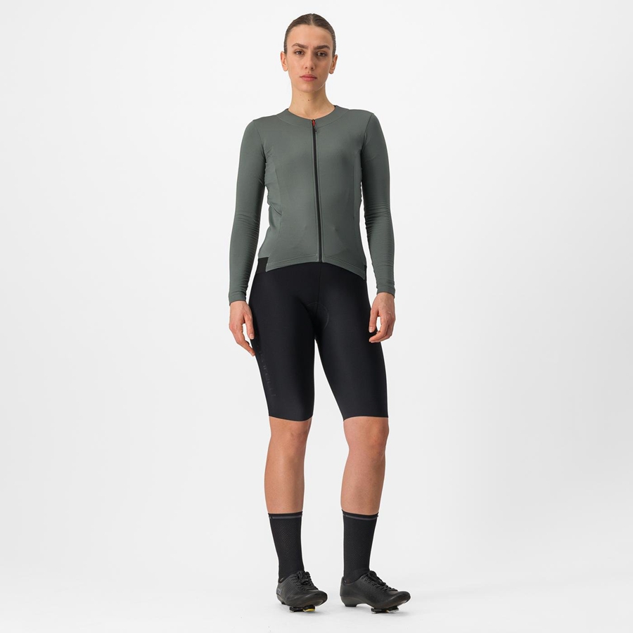 Castelli FLY LS W Trikot Damen Grau | 03462-JNDZ