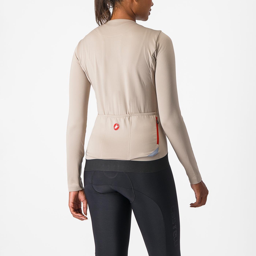 Castelli FLY LS W Trikot Damen Grau | 04736-JGNM