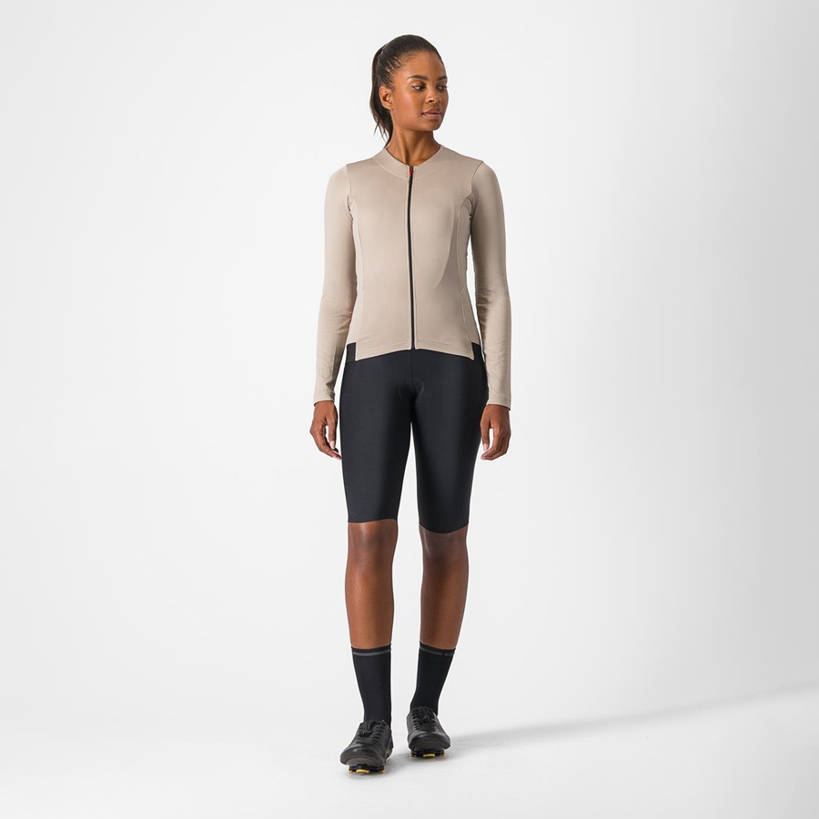 Castelli FLY LS W Trikot Damen Grau | 04736-JGNM