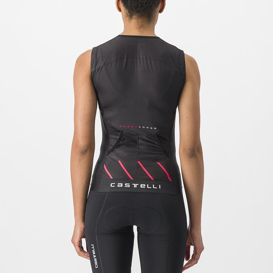 Castelli FREE 2 W TRI SINGLET Anzüge Damen Schwarz | 84760-OWSK