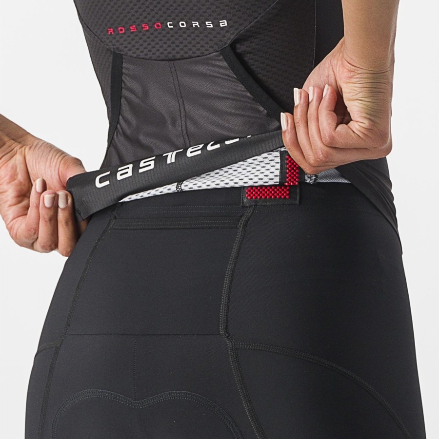 Castelli FREE 2 W TRI SINGLET Anzüge Damen Schwarz | 84760-OWSK