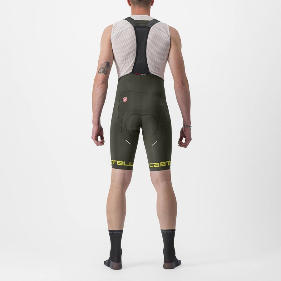 Castelli FREE AERO RC CLASSIC Shorts Mit Latz Herren Tiefesgrün | 71402-JGDM