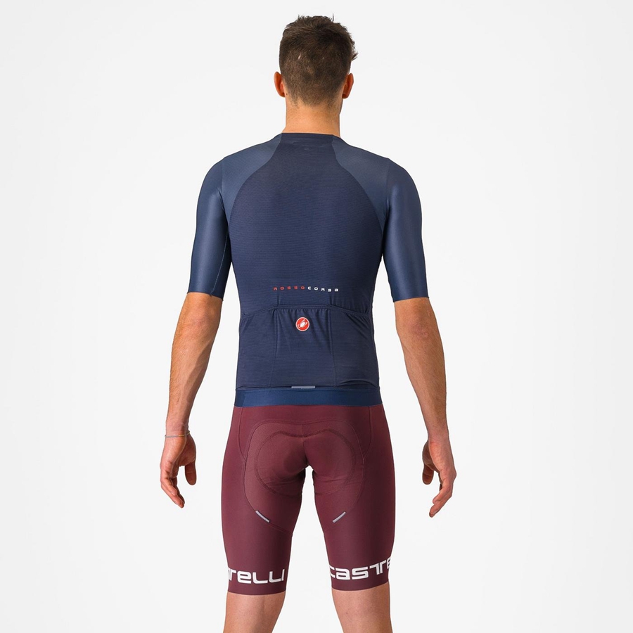 Castelli FREE AERO RC CLASSIC Shorts Mit Latz Herren Tiefesbordeaux Weiß | 50937-LCBY