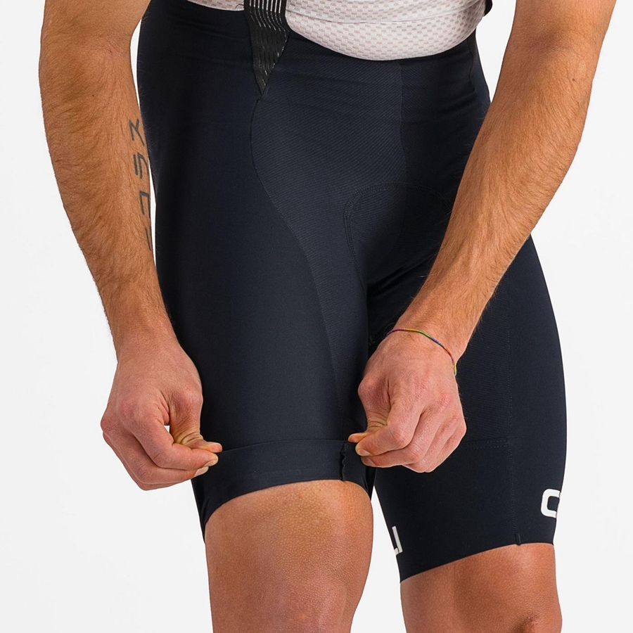 Castelli FREE AERO RC CLASSIC Shorts Mit Latz Herren Schwarz Weiß | 36758-KOYD