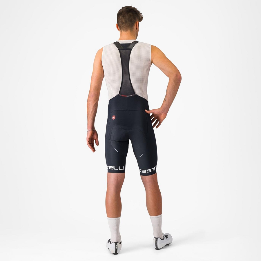 Castelli FREE AERO RC CLASSIC Shorts Mit Latz Herren Schwarz Weiß | 36758-KOYD