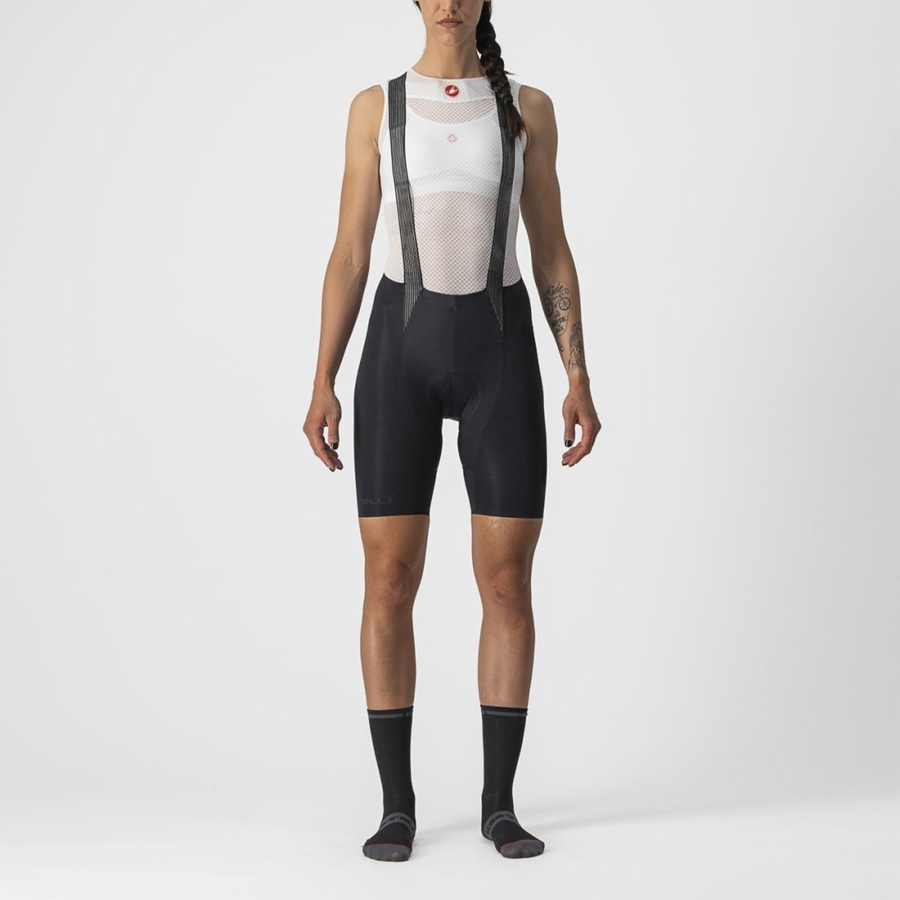 Castelli FREE AERO RC W Shorts Mit Latz Damen Schwarz | 50492-UIRY