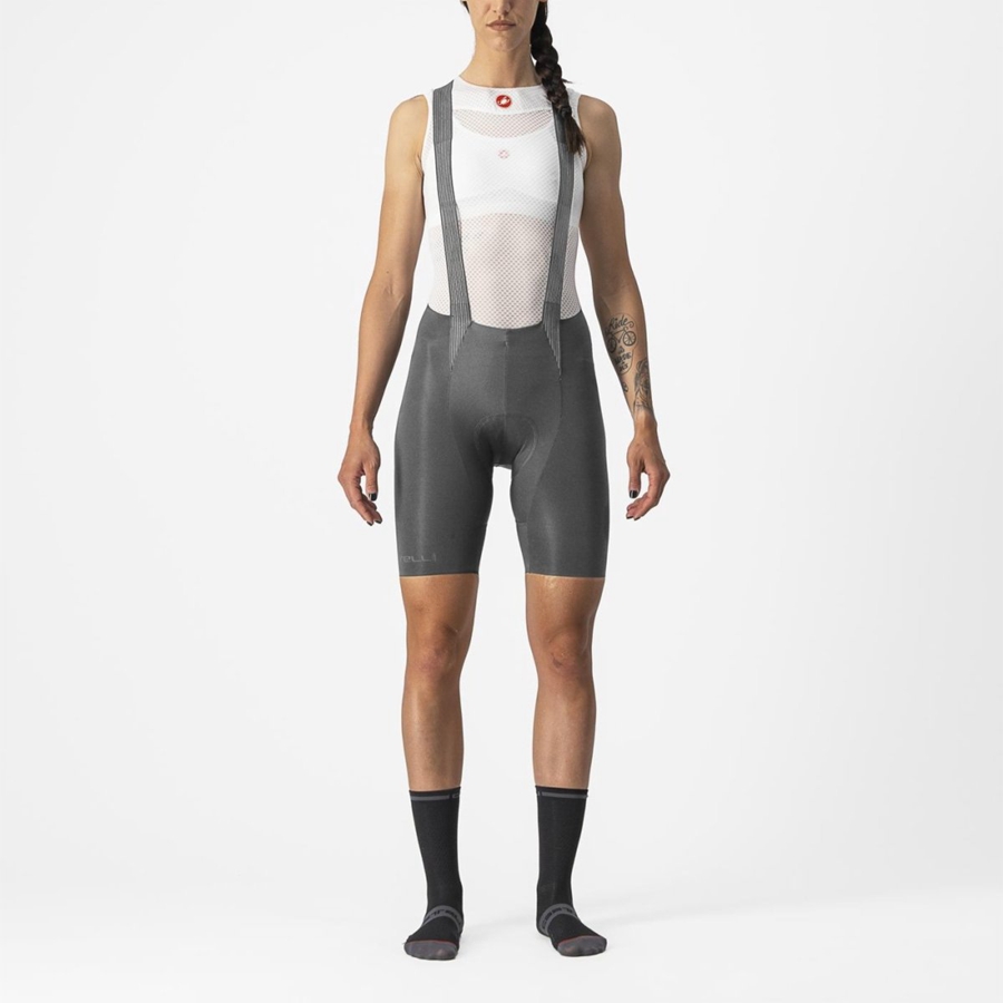 Castelli FREE AERO RC W Shorts Mit Latz Damen Grau | 28547-YOKS