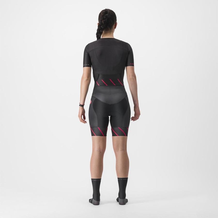 Castelli FREE SANREMO 2 W SHORT SLEEVE Anzüge Damen Schwarz | 84926-LKNU