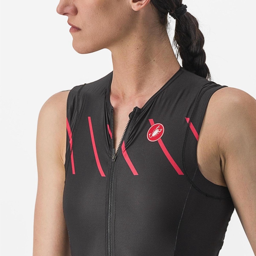 Castelli FREE SANREMO W SLEEVELESS Anzüge Damen Schwarz | 19058-RTJG