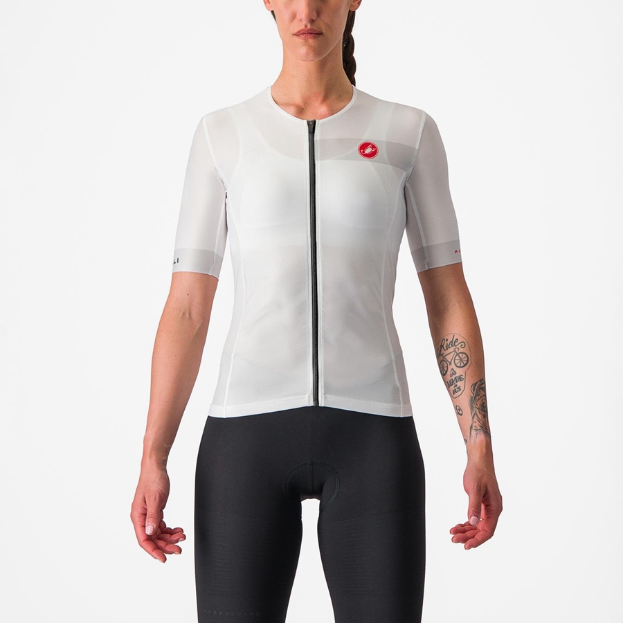 Castelli FREE SPEED 2 W RACE TOP Anzüge Damen Weiß Schwarz | 72405-SADM