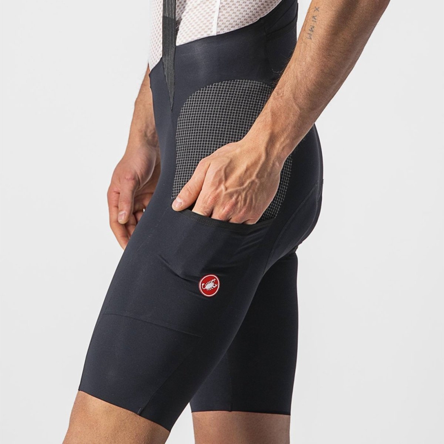 Castelli FREE UNLIMITED Shorts Mit Latz Herren Schwarz | 91573-JPXI