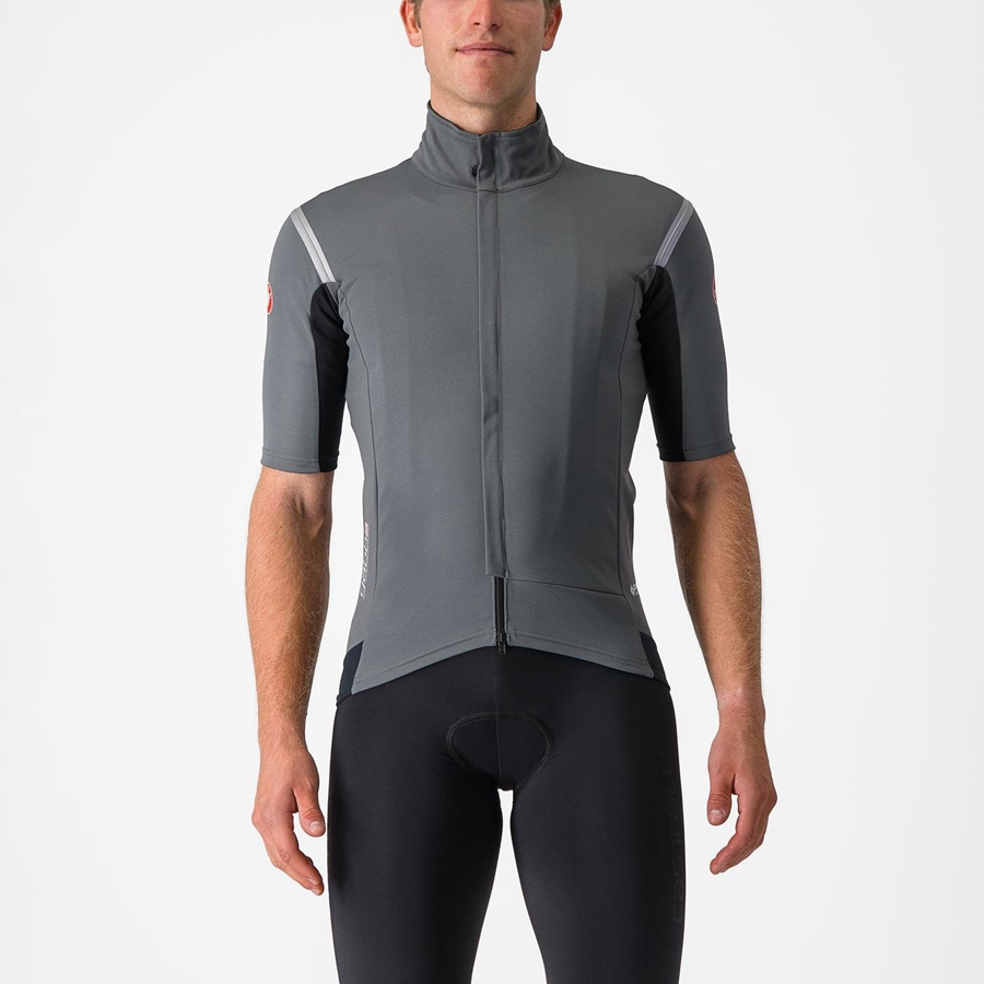 Castelli GABBA RoS 2 Jacken Herren Grau Silber | 52048-GUXQ