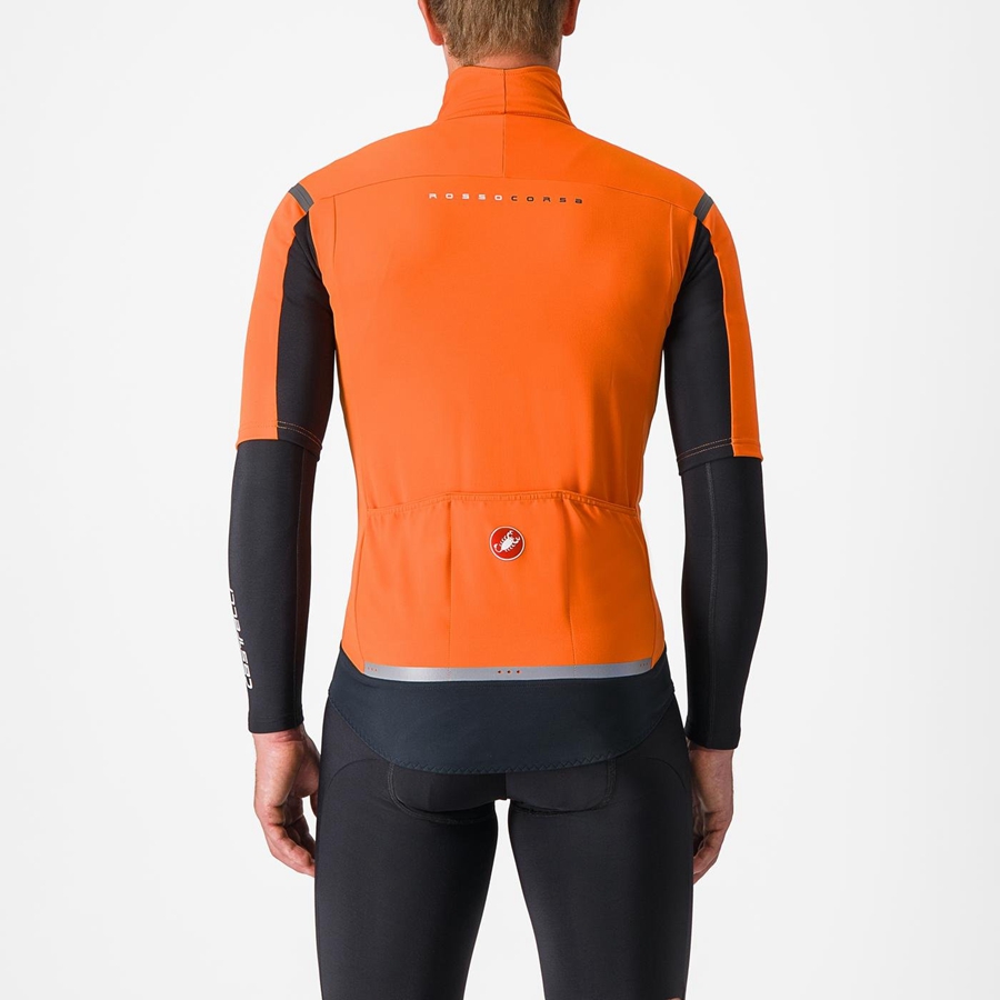 Castelli GABBA RoS 2 Jacken Herren Rot Orange Dunkelgrau | 26180-YAJM