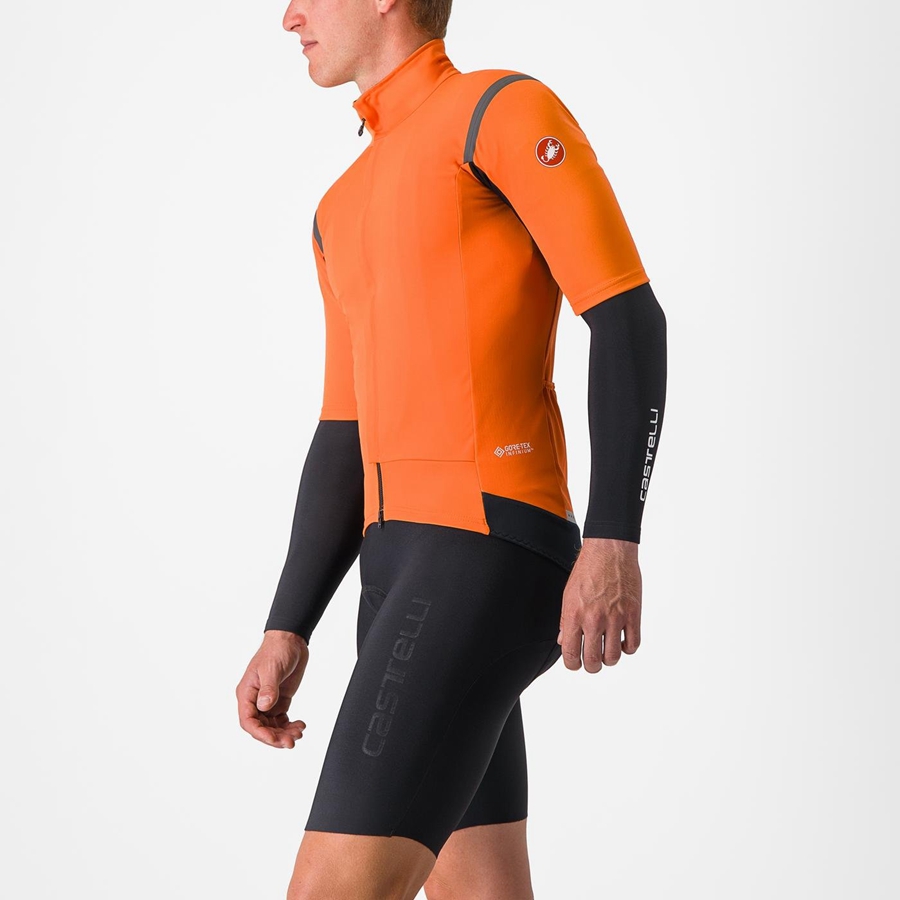 Castelli GABBA RoS 2 Jacken Herren Rot Orange Dunkelgrau | 26180-YAJM