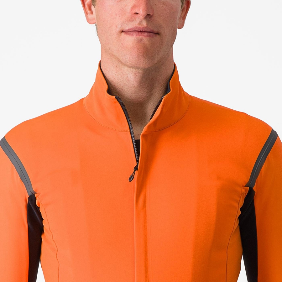 Castelli GABBA RoS 2 Jacken Herren Rot Orange Dunkelgrau | 26180-YAJM