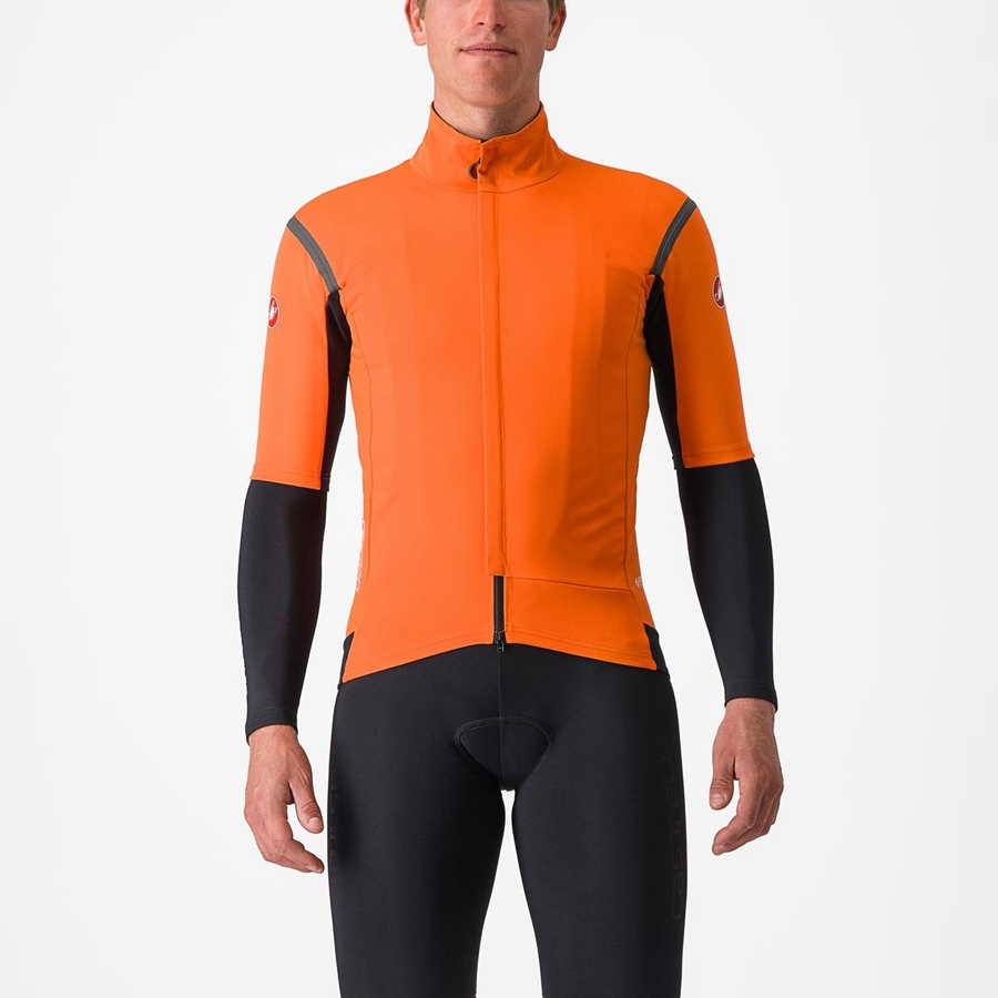 Castelli GABBA RoS 2 Jacken Herren Rot Orange Dunkelgrau | 26180-YAJM