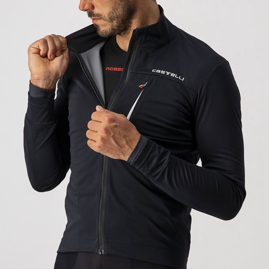 Castelli GO Jacken Herren Schwarz Weiß | 80216-THWA