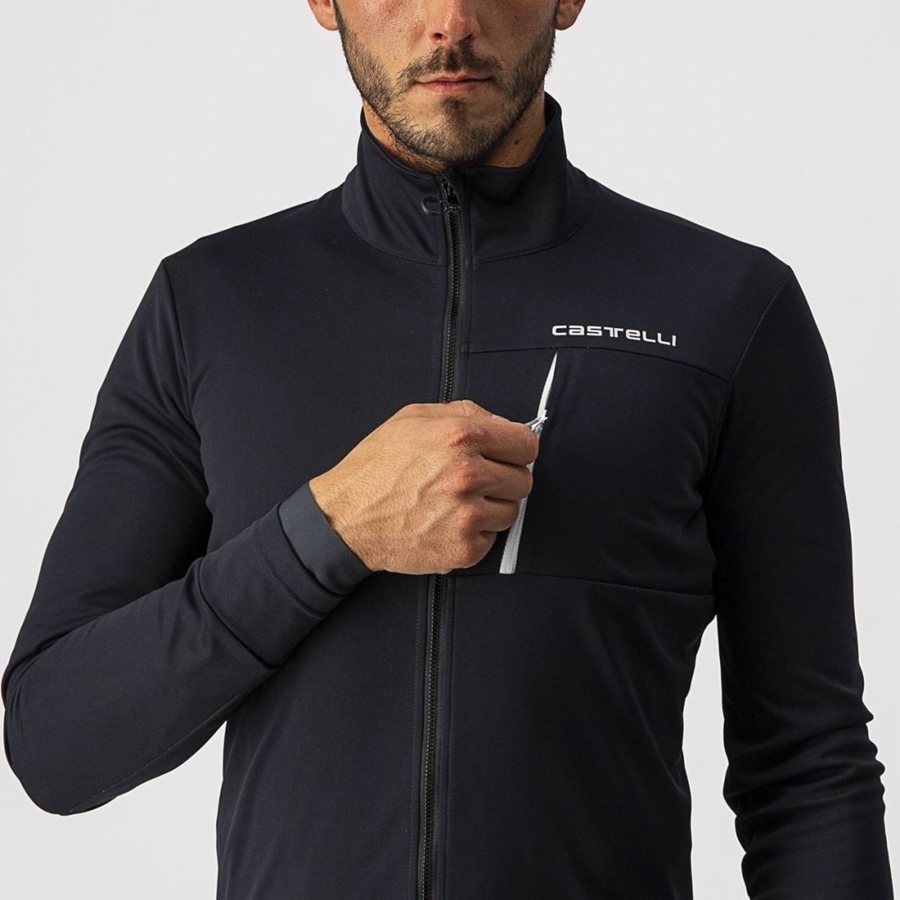 Castelli GO Jacken Herren Schwarz Weiß | 80216-THWA