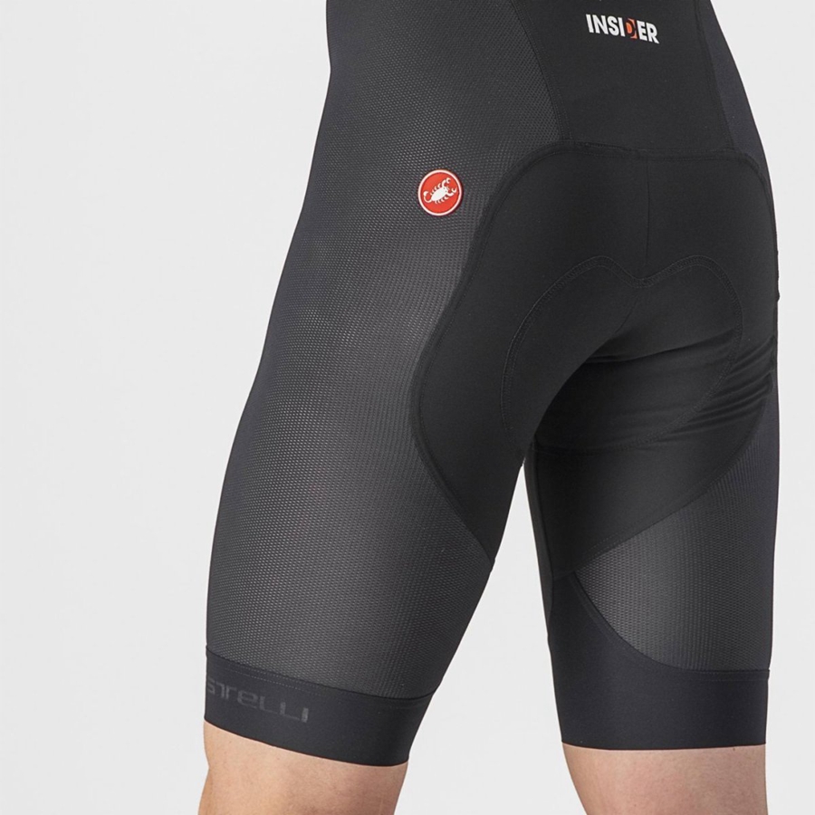 Castelli INSIDER 2 Shorts Mit Latz Herren Schwarz | 49651-SWQT