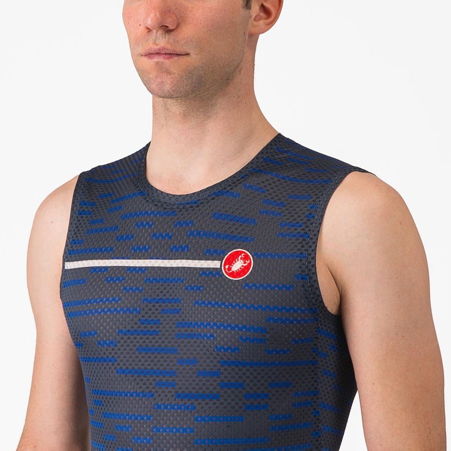 Castelli INSIDER SLEEVELESS Trikot Herren Blau | 84107-ZMNF