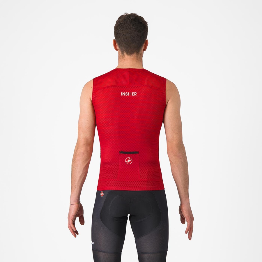 Castelli INSIDER SLEEVELESS Trikot Herren Dunkelrot | 21894-GJTQ