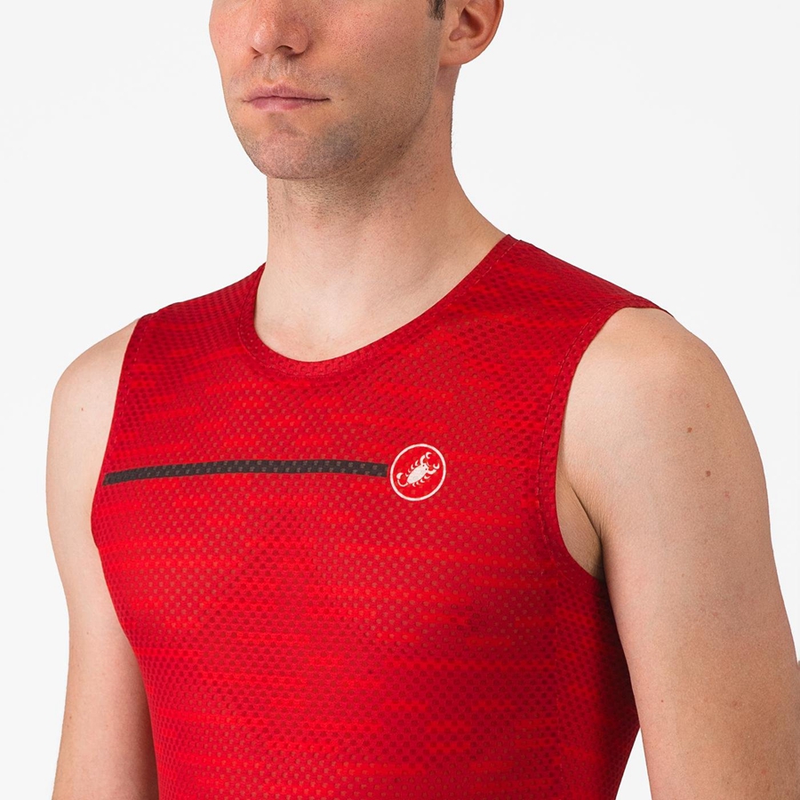 Castelli INSIDER SLEEVELESS Trikot Herren Dunkelrot | 21894-GJTQ