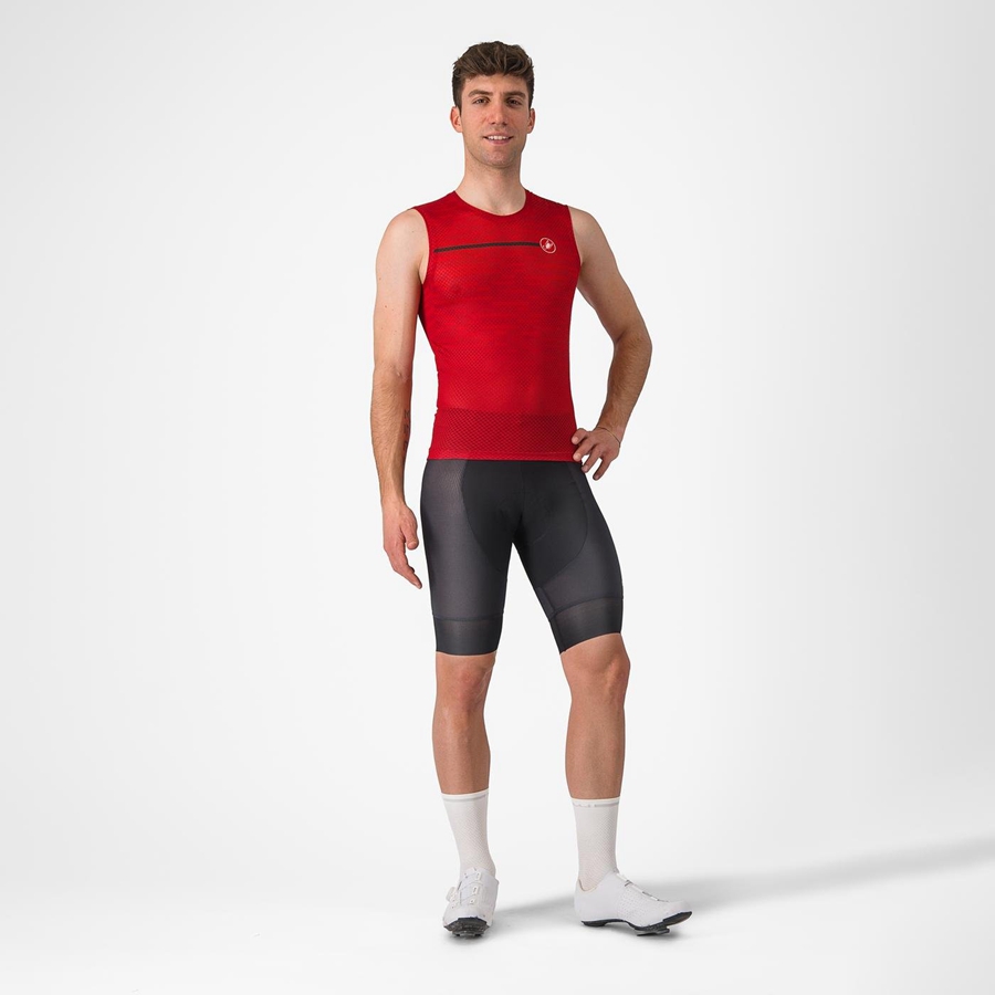 Castelli INSIDER SLEEVELESS Trikot Herren Dunkelrot | 21894-GJTQ