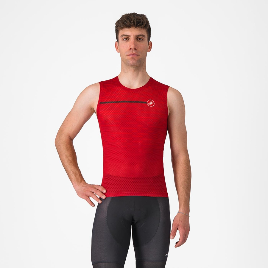 Castelli INSIDER SLEEVELESS Trikot Herren Dunkelrot | 21894-GJTQ