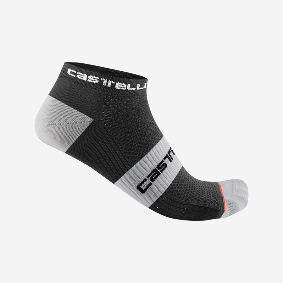 Castelli LOWBOY 2 Socken Herren Schwarz Weiß | 16457-LXZD