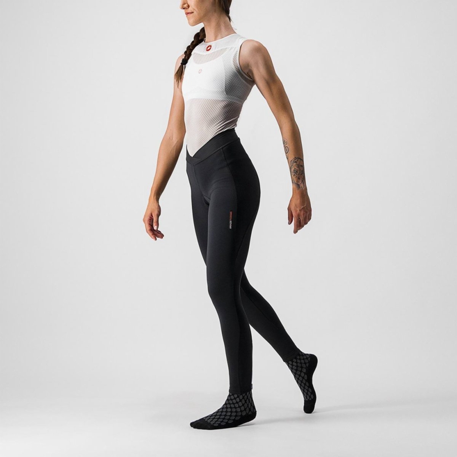 Castelli MENO WIND W Leggings Damen Schwarz | 70593-ISRH