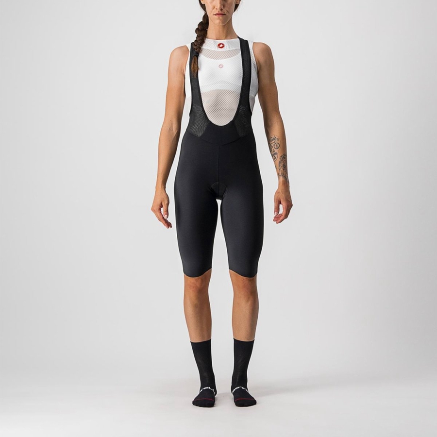 Castelli OMLOOP NANO W Shorts Mit Latz Damen Schwarz | 30961-QEDM