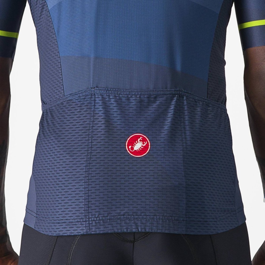 Castelli ORIZZONTE Trikot Herren Blau Hellgrau Blau | 63750-KBCX