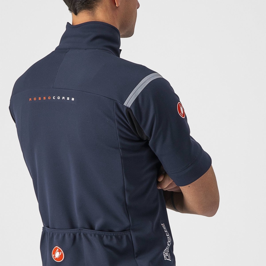 Castelli PERFETTO RoS 2 CONVERTIBLE Jacken Herren Blau Silber | 24908-RIGK