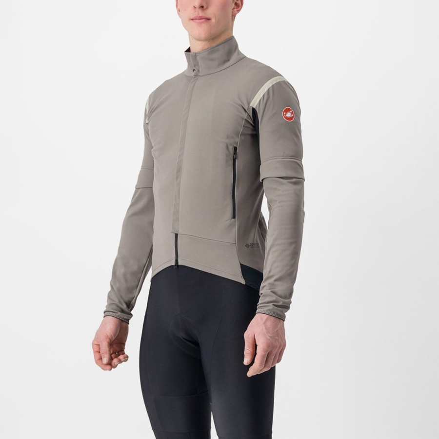 Castelli PERFETTO RoS 2 CONVERTIBLE Jacken Herren Grau Khaki Grau | 98706-QKHF